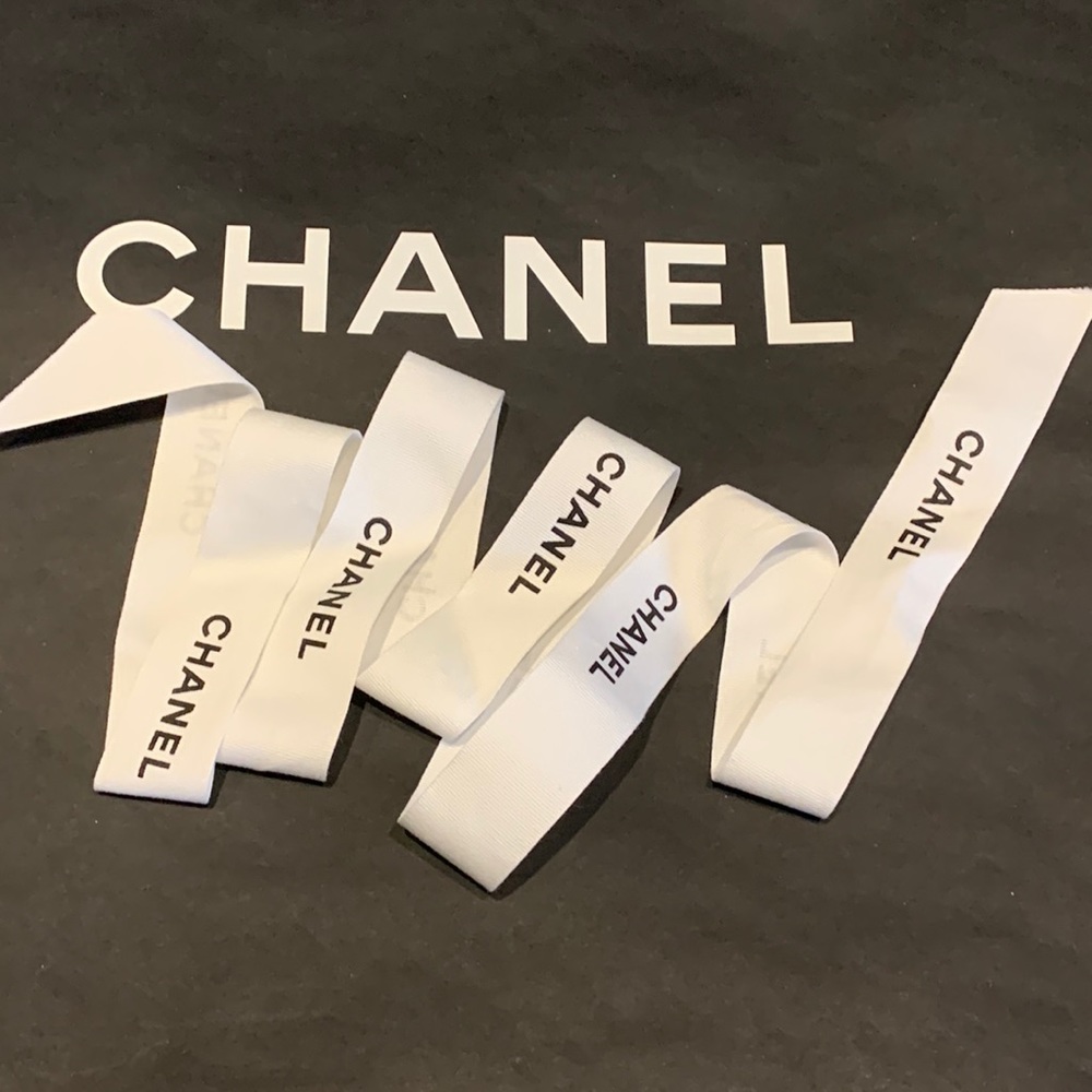 Chanel white ribbon
